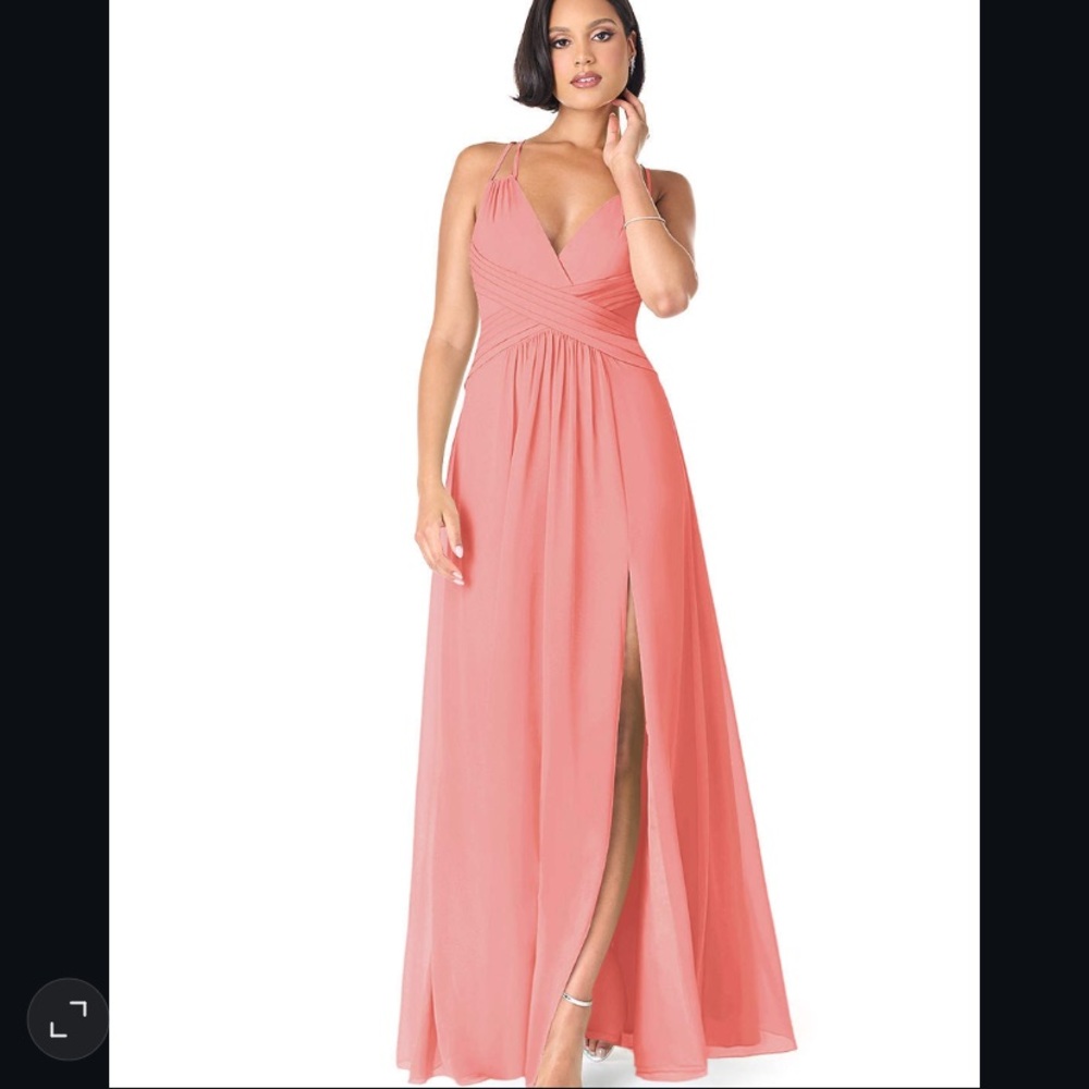 AZAZIE FARREN Pink A-Line Pleated Chiffon Convertible Dress